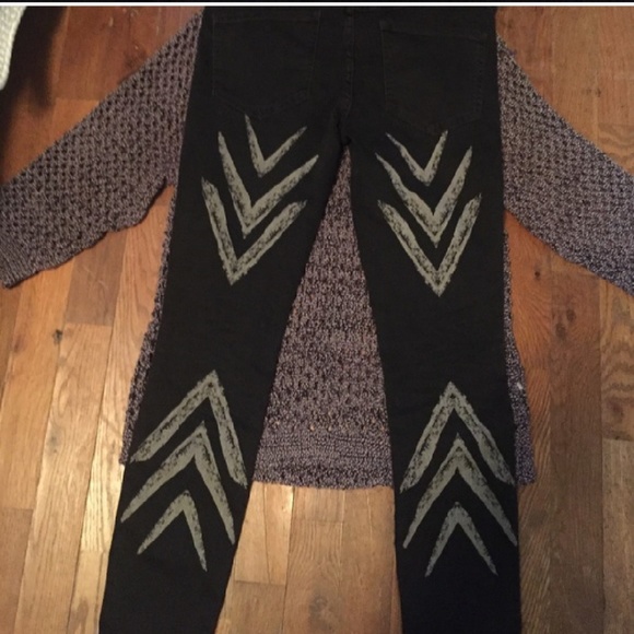 Free People RARE Chevron Skinny Jean sz 27 - Picture 2 of 3